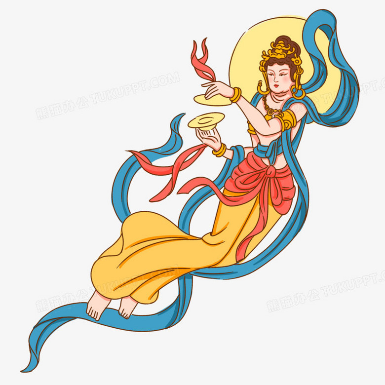 手繪卡通敦煌飛天仙女素材 基礎軟件服務指南